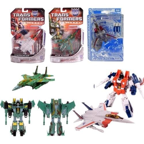 Takara Tomy Transformers Classic 2.0 Enhanced D-Class Starscream Acid Storm Transparent Aircraft Model Boxed Collection Toys