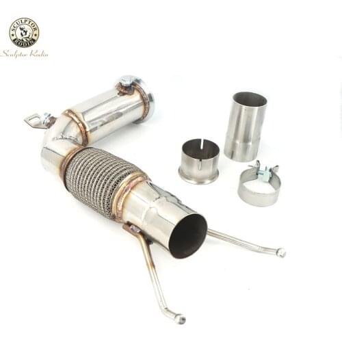 Downpipe 3.5'' Exhaust Catless Downpipe For MK3 F56 Min i Co oper S JCW 2.0T 2014-2018