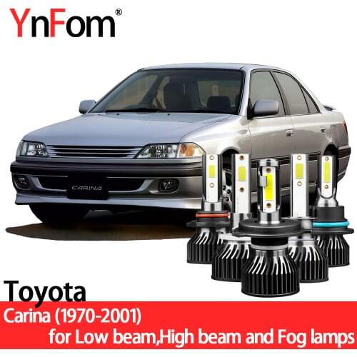 YNFOM LED Lights kit for Toyota Carina Ⅱ,E,ED 1984-2001 low light, high light, fog lamp,car accessories,car headlight bulbs