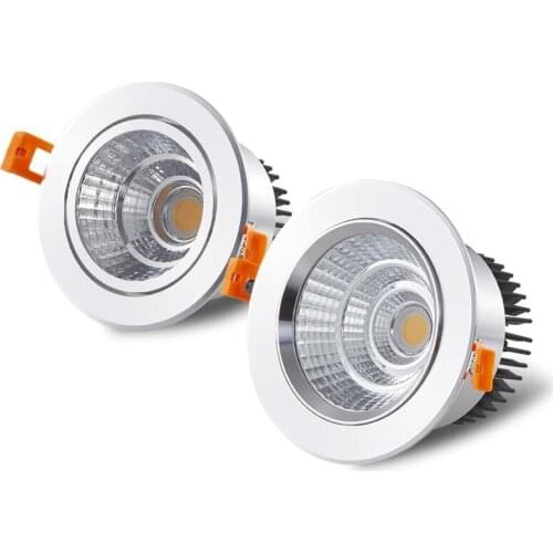 Silve Dimmable Led Downlight Light Ceiling Spot Light 5w 9w 12w 15w 18w ac110-230V Recessed Lights Lndoor Lighting