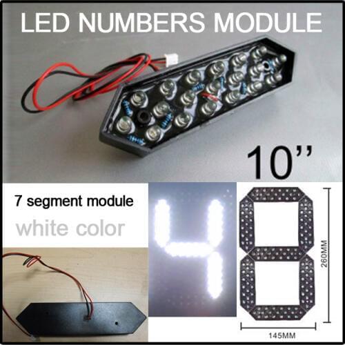 10" White Color Digita Numbers Module,led Signs,7 Segment Of The Modules,high Brightness Led Chip,led Billboard,clock