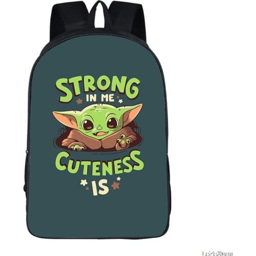 16inch The Mandalorian Baby Yoda Backpack Boba Fett Cosplay Props Unisex Schoolbag Star Wars Mandalorian Yoda Boba Fett Mochilas