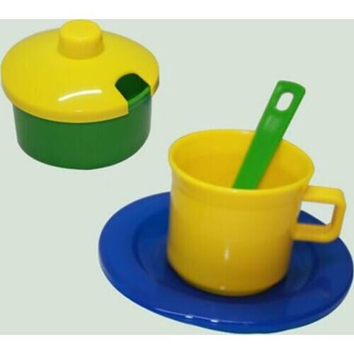 34Pcs Role Pretend Play Tableware Tea Set Kitchen Playset Kits Accessories
