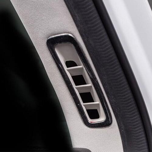 Stainless Steel Accessories Interior Front Pillars Air Vent Outlet Cover Trim 2pcs For Mazda CX-5 CX5 2017 2018 2019 2020 2021