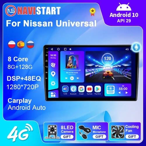 Android 10 Car Radio Stereo For Nissan Sunny /Teana/succe/ Other Universal Car GPS Navigation 4G WIFI Carplay 2 Din DVD Player