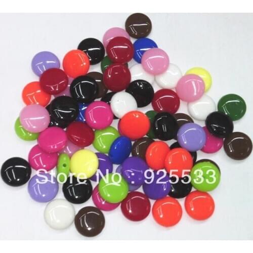 Free Shipping 950pcs/lot 12mm Mix Color Acrylic Flat Round Loose Beads for Chunky Necklace & Bracelet DIY