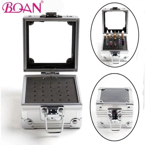 BQAN Silver Aluminum Nail Art Grinding Head Bit Holder Displaying Storage Box Nail Drill Bits Container Stand Display Rack