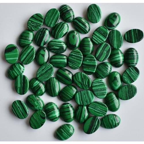 2020 Fashion high quality Malachite Oval CAB CABOCHON 13x18mm beads for jewelry accessories making wholesale 50pcs/lot free