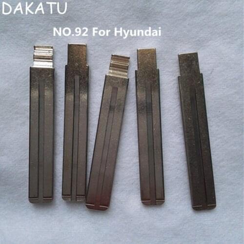 DAKATU NO.92 Car Remote Key Blade For Hyundai Flip Key Blade Replacement double slot