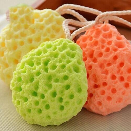 1PC Newborn Baby Kids Bath Sponge Brushes Massage Honeycomb Shape Body Face Cleaning Scrubber Baby Shower Exfoliating
