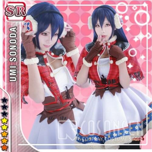 COSPLAYONSEN Love Live Snow Mountain Christmas Awakening Umi Sonoda Cosplay Costume Full Set All Size