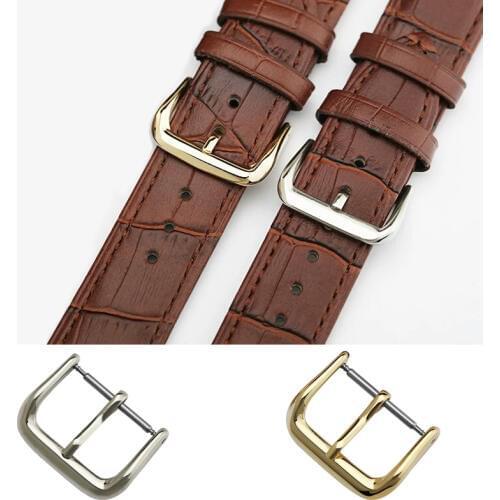 Metal Watch Band Buckle 8 10 12 14 16 18 20 22 24mm Men Watchband Strap Gold Silver Color Stainless Steel Clasp Accessories