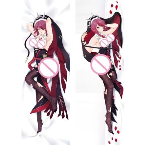 Genshin Impact anime sexy Rosaria & Xiao Otaku Waifu Kawaii Girl Pillow Cover Dakimakura Body Pillowcase