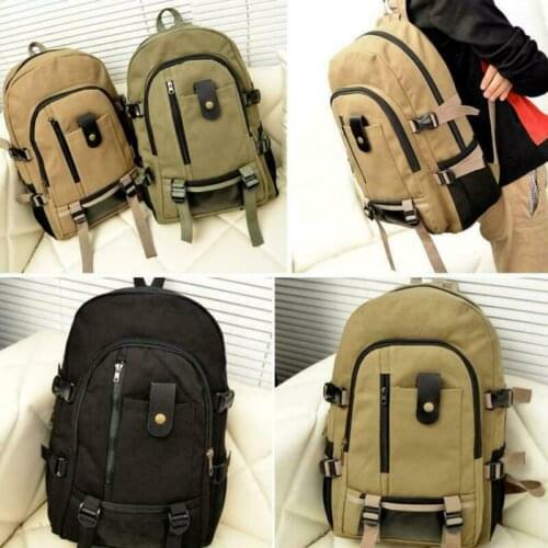 2019 New Fashion Mens Lady Vintage Canvas Backpack Satchel Rucksack School Bag Travel/Casual Camping Solid Bag