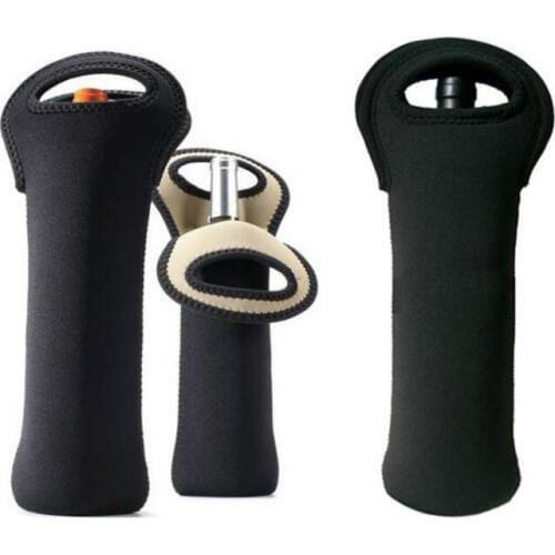 New Black Beer Wine Glass Single Neoprene Bottle Cooler Sleeves Holder Cover Bag 750ml Free Shipping LX2803