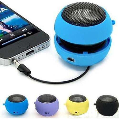 Mini Portable Super Bass Colum Speakers Spinner Musical Stereo Audio Music MP3 Player For Mobile Phone Tablet Hamburger Speaker