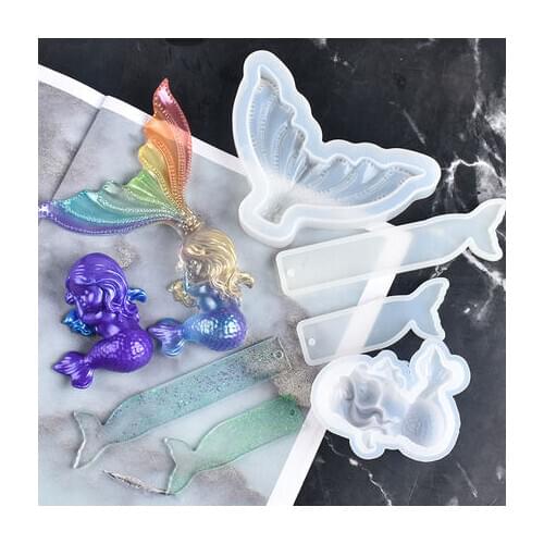 Romance Mermaid Tail Silicone Mold For DIY Craft Resin Silicone Mould Handmade Tool DIY Epoxy Resin Molds