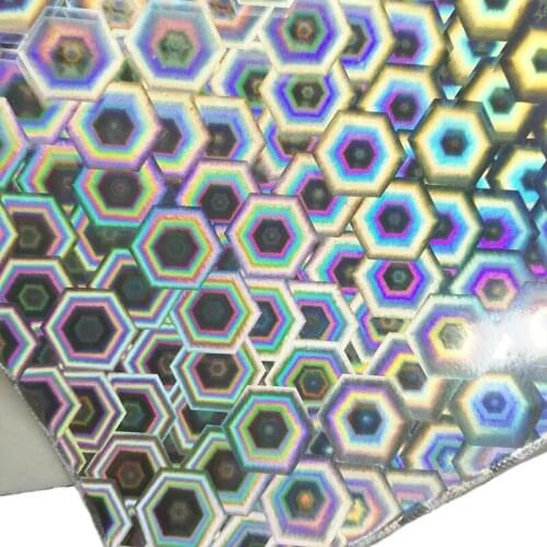 135x30cm Silver Mirror Reflective Holographic PU Synthetic Leather Fabric Roll for Making Shoe/Bag/Craft/Clothing/Belt/Cover