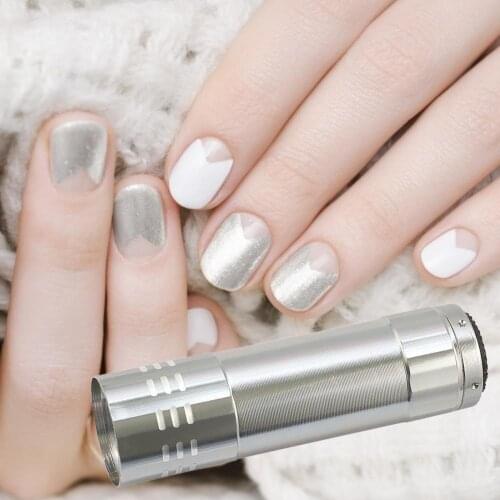 9W Purple Light Nail Dryer Mini Quick-drying Metal LED Nail Polish Lamp for Nail Beauty Fast Dry Cure Dryer Tools