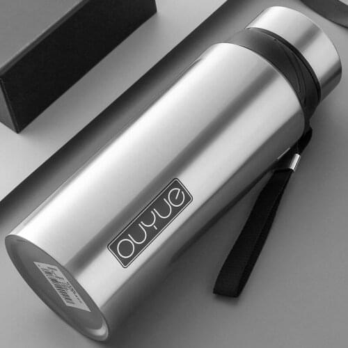 1600ML Smart Vacuum Cup Large-capacity Stainless Steel Water Cup Large Thermal Water Kettle Outdoor Household Tea Cup Tea Set