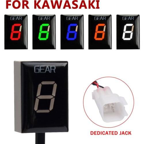 Motorcycle Ecu Plug 1-6 Speed Gear Display Indicator For Kawasaki ZX6R ZX6RR ZX10R ZX 6R 6RR 10R ER6N ER6F ER4N ER4F ER 6N 6F 4N