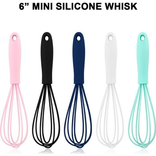 Kitchen Silicone Whisk Non-Slip Easy to Clean Egg Beater Milk Frother Kitchen Utensil 17x4x4cm Kitchen Silicone Egg Beater Tool