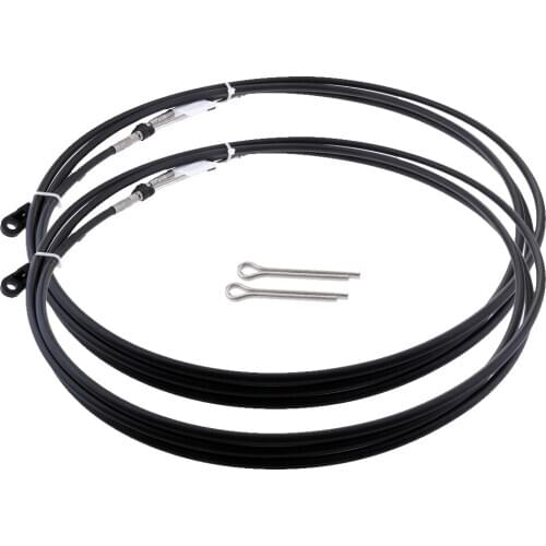 2pcs Marine Boat Outboard Engine Throttle Control Cable for YAMAHA Outboard 15FT