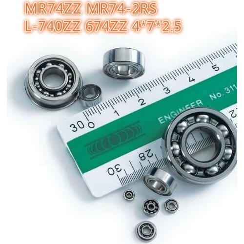 5 PCS miniature bearing MR74ZZ MR74-2RS L-740ZZ 674ZZ 4 / 7 2. 5 bearings for tranmition jmc