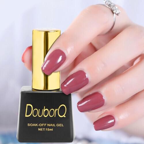 6color Nude Pink Series Nail Gel Semi Permanent Uv Led Gel Nail Polish Lucky Lacquer Hybrid Gel Varnish Gellak Nail Gel Polish