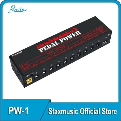 Koogo Pedal Power Supply Update Output Multi Circuit Power Supply For Guitar Pedal 10 Ways 9V/12V/18V DC Outputs & 1 Way 5V USB