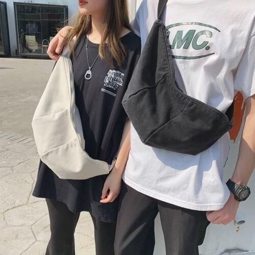 Big CanvasCrossbody Bags For unisex men Casual School Hobos Ladies Shoulder Messenger Bags Autumn 2020
