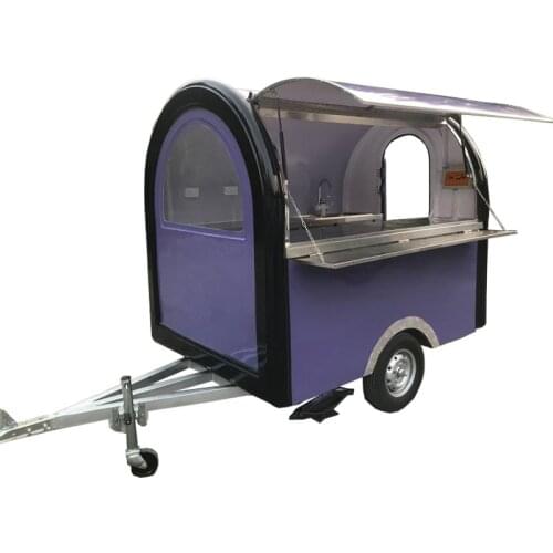 Towable Ice Cream Truck For Refrigerator Freezer Shaved Ice Churros Snack Commercial Food Trailer Cart With Free Shipping By Sea