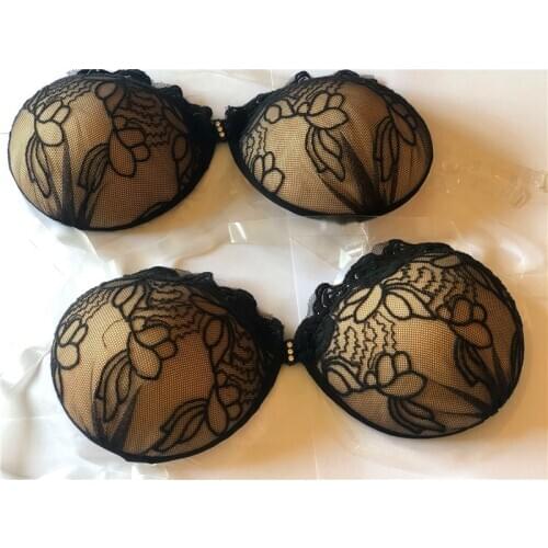 Sexy Sujetador Womens bra Invisible Push Up Bra SelfAdhesive Silicone Seamless Front Closure Sticky Backless Strapless lace Bra