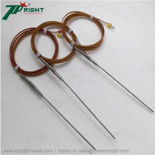 Type J thermocouple with 2 wire dia.2x100mm