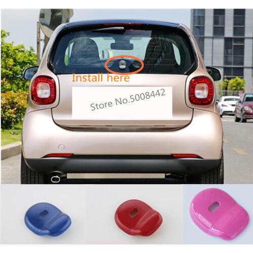 For Benz smart fortwo 2015 2016 2017 2018 Car rear back glass wiper wash nozzle frame trim tail window trim 1pcs