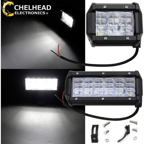 6D Foco Led Exterior Car Bar Lights Work Led Running DRL Light for Off road Pickup Truck ATV 12V 24V Combo 144W 72W 4'' 7