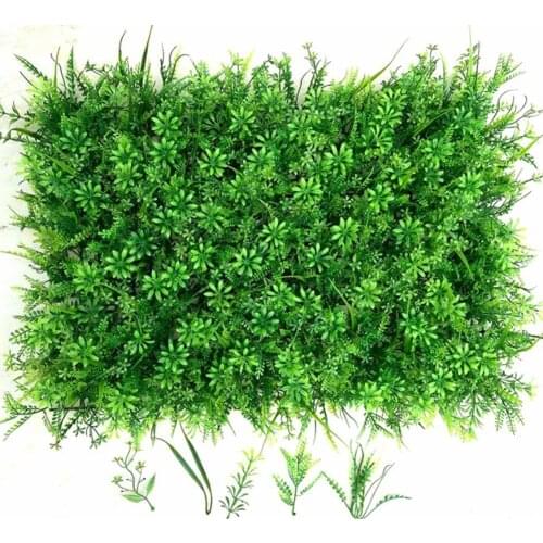 40*60cm Artificial Hydrangea Green Wall Panel Lawn Carpet Plants Flower Panel Wedding Party Background Wall Home Decor