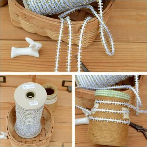 Hot sale Baby dress lace mini gold silver with double-sided loop lace width 0.6 cm H0602