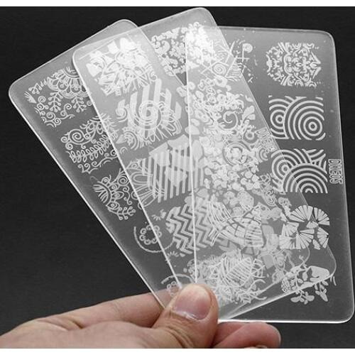 Women 10 Design Set Template Nail Art Polish Manicure Stamping Plate Scraper DIY