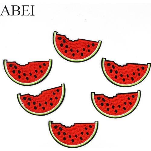 10pcs/lot Cartoon Watermelon Patches Diy Sewing Backpack Stickers Iron On Clothing Jeans Appliques Cute Fruits Appliqued Patch