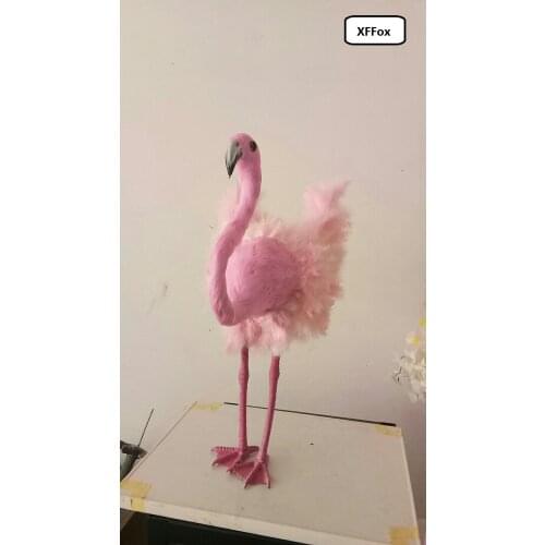New real life Flamingo model foam&feather simulation pink Flamingo bird gift about 48cm xf2393