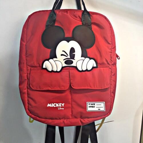 2019 Disney new red Mickey backpack out travel backpack ladies cartoon casual bag