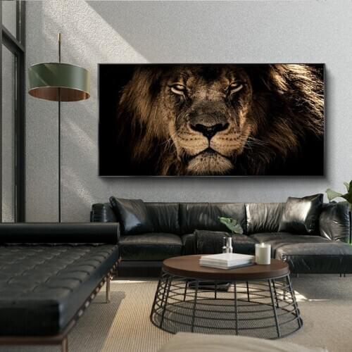 Large African Lion Head Wall Art Canvas Posters And Prints Animals Art Canvas Paintings on the Wall Pictures Home Decor Cuadros