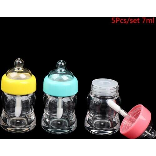 5pcs 5/6/7ML Empty Lip Gloss Tube Container Clear Lip Balm Tubes Lipstick Refillable Bottles Vials Mini Sample Cosmetic DIY
