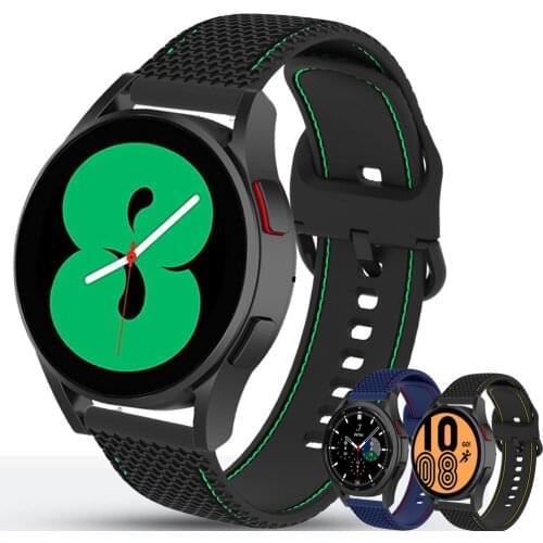 For Samsung galaxy watch 4 40mm 44mm Classic 42mm 46mm Strap Anti-cloth Pattern Wristband Bracelet Watchbands 20mm Watch Band