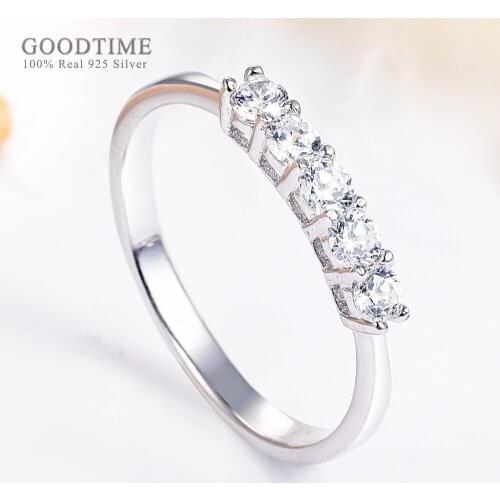 Luxury Women Ring 925 Sterling Silver Ring Zirconia Rhinestone Wedding Rings For Lover Girl Anniversary Gift Jewelry Accessories
