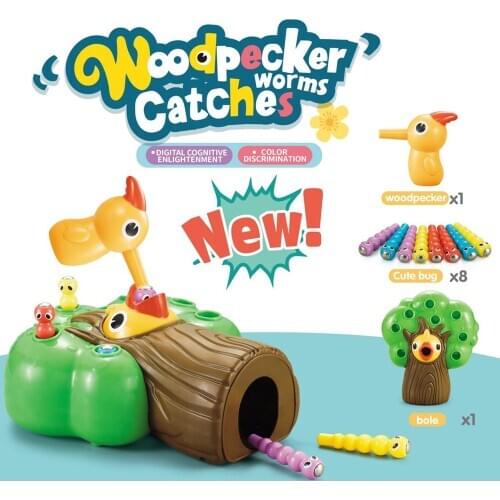 Christmas GIFTS educational game for kid board game DIY kit Action Figures Catches worms Montessori Baby toys