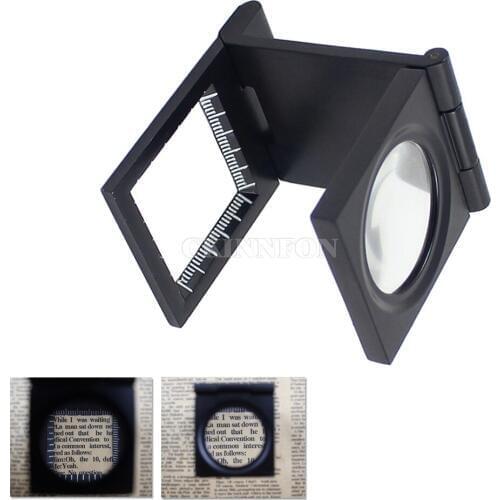 DHL 100PCS 10X 28mm Mini Microscope Zinc Alloy Folding Magnifier Loupe with Scale for Textile Optical Foldable Magnifying Tool