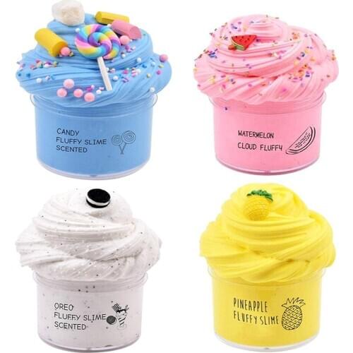 Snow For Slimes Polymer Clay Plasticine Air Fluffy Slime Charms Filler DIY Soft Cookies Cake Moid Slimes Additives Supplies Toys