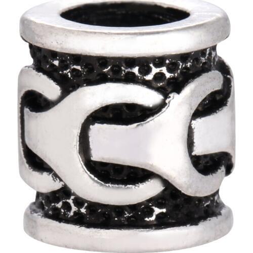 Thor Norse Vikings Beads for Hair Beard Antique Silver Viking Beads Charms Findinds for Necklace Bracelet Jewelry Making DIY